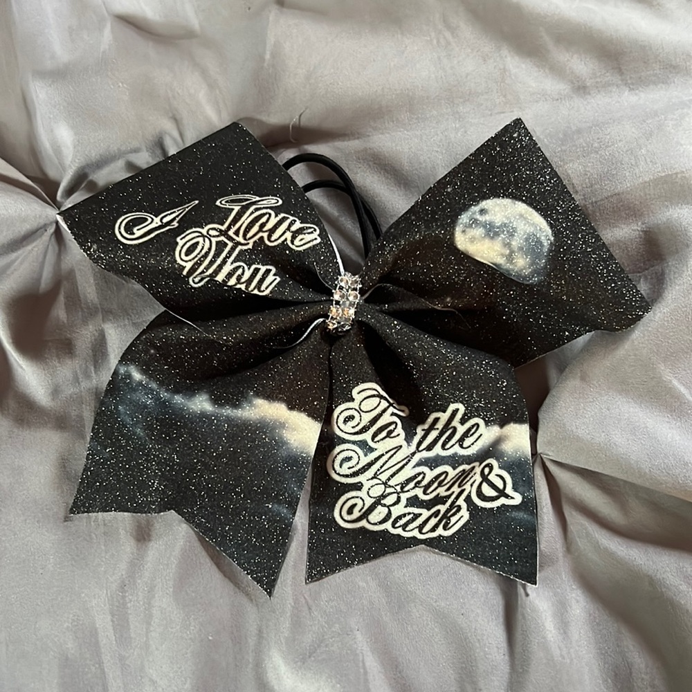 Cheerleading Bow - I love you to the moon and back